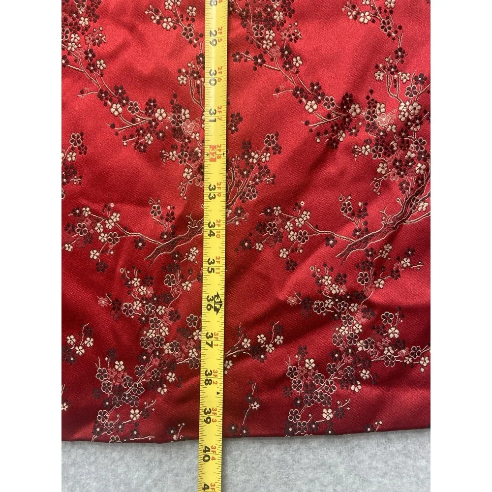 Vintage Ruth Norman NY Womens Jacket Medium Kimono Style Red Floral Made USA‎